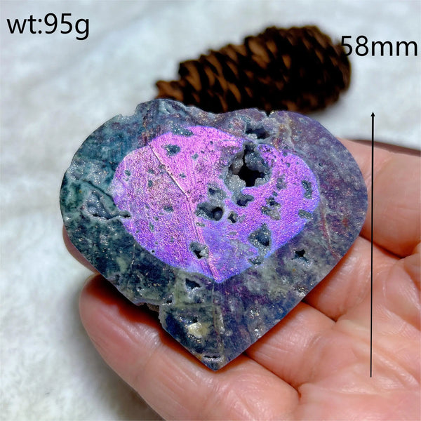 Purple Aura Sphalerite Heart-ToShay.org