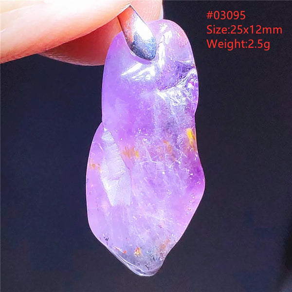 Purple Rutilated Auralite Pendant-ToShay.org