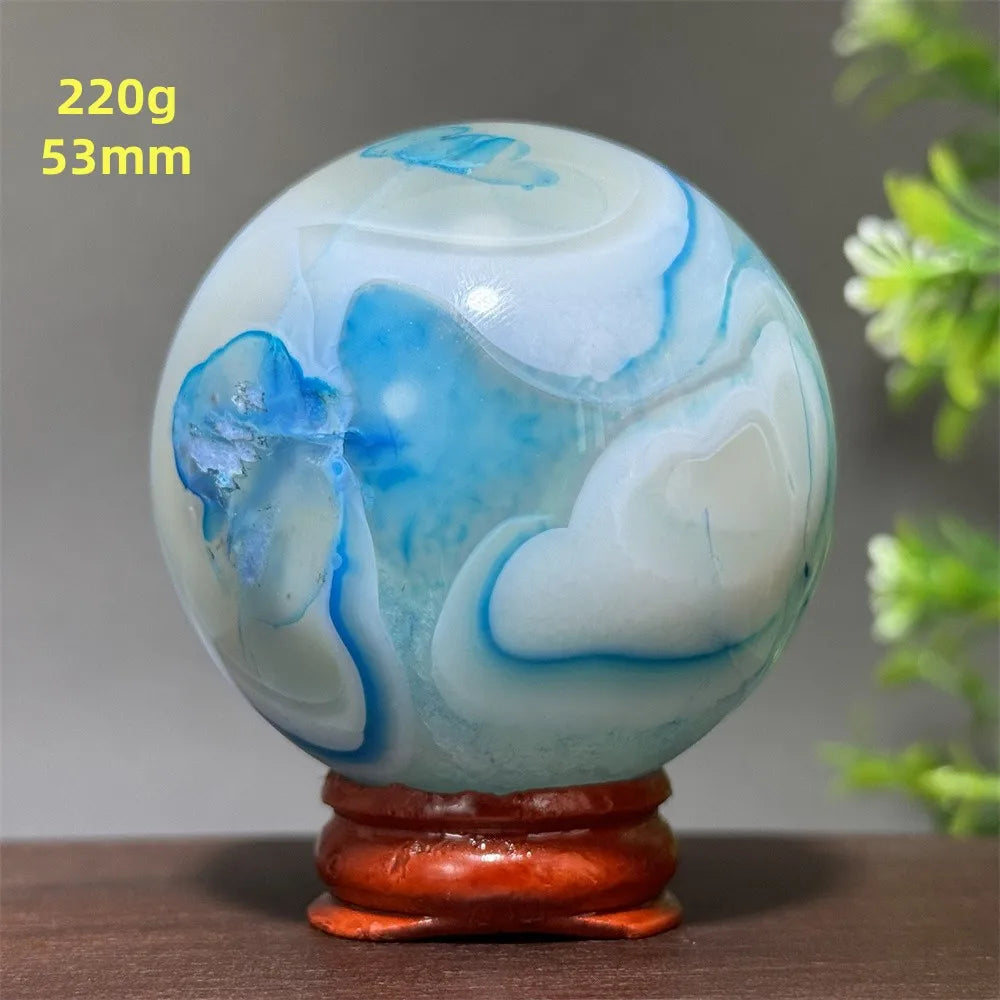 Blue Agate Ball-ToShay.org