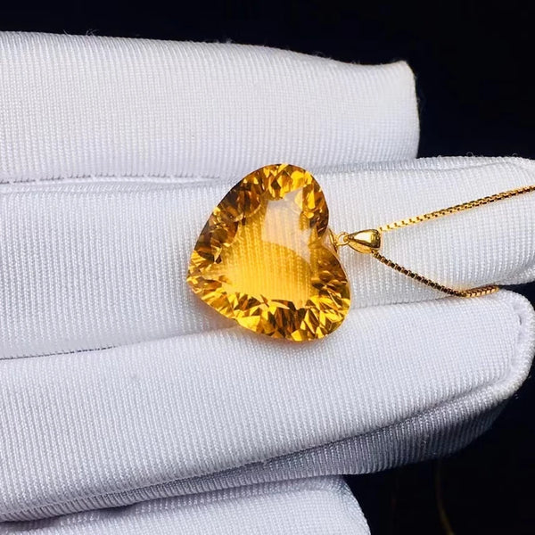 Yellow Citrine Quartz Pendant-ToShay.org