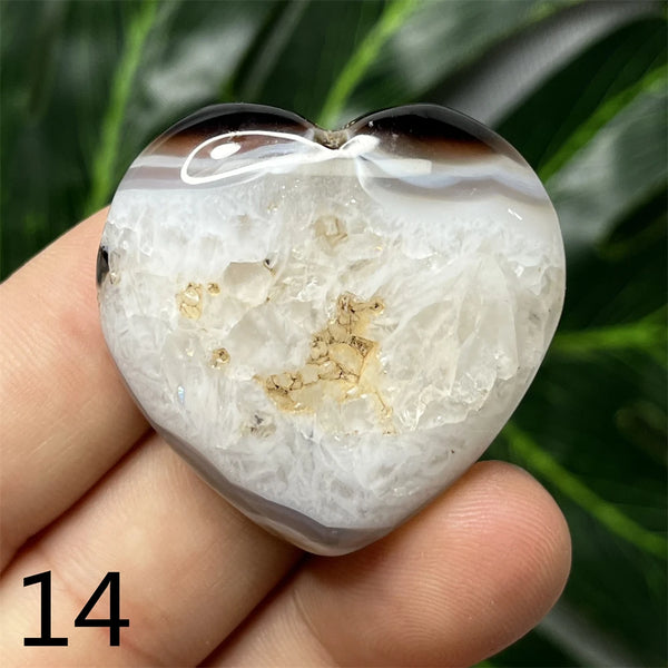 Black Agate Geode Heart-ToShay.org