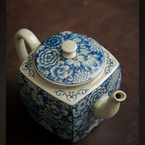 Blue White Porcelain Teapot-ToShay.org