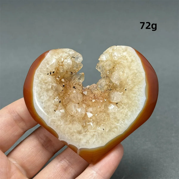 Red Agate Geode Heart-ToShay.org
