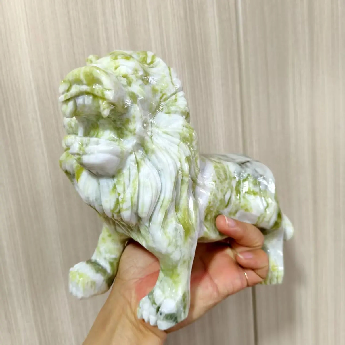 Green White Jade Lion-ToShay.org