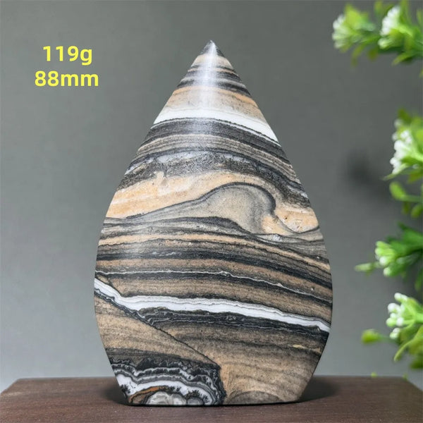 Grey Striped Agate Torch-ToShay.org