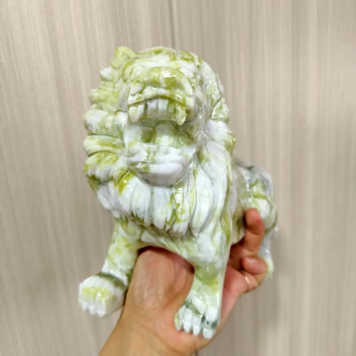 Green White Jade Lion-ToShay.org