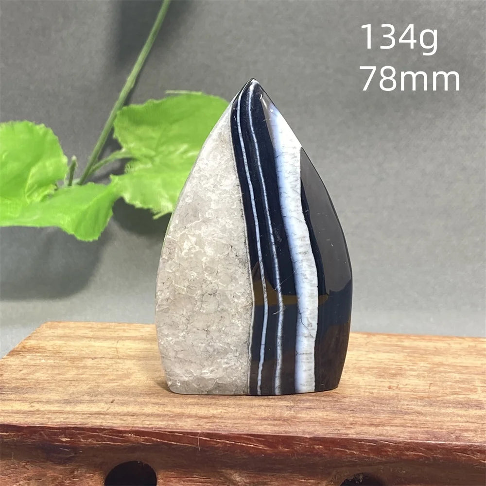 Black Striped Agate Flame-ToShay.org