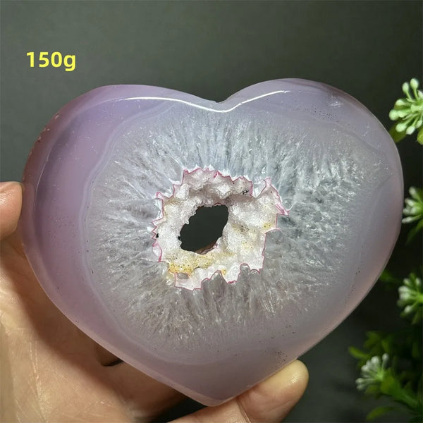 Pink Agate Geode Heart-ToShay.org