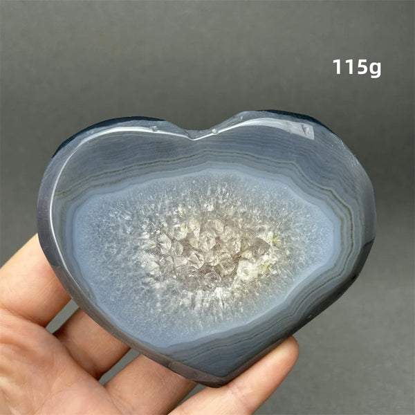 Grey Agate Geode Heart-ToShay.org