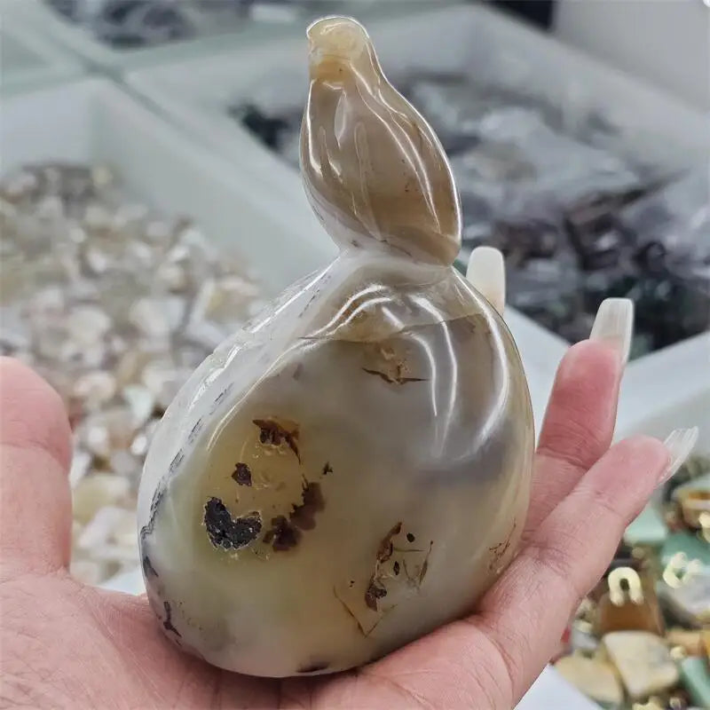 Yellow Agate Geode Bird-ToShay.org