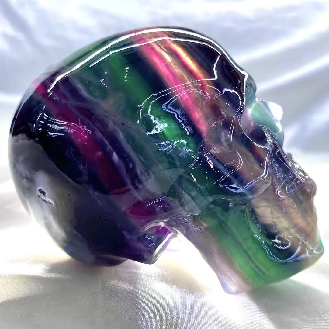 Rainbow Fluorite Skull-ToShay.org