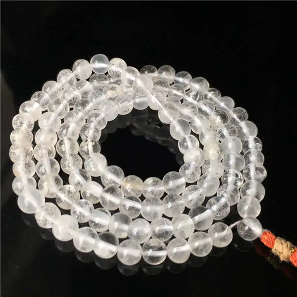 Clear Rock Crystal Bead Mala-ToShay.org