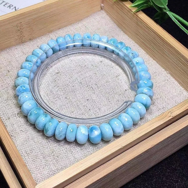 Blue Larimar Bead Bracelet-ToShay.org