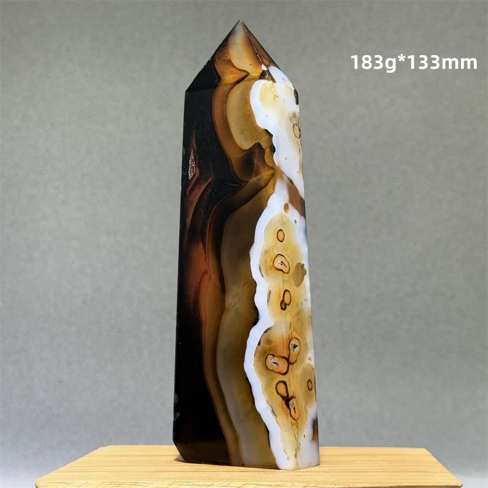 Orange Striped Agate Obelisk-ToShay.org