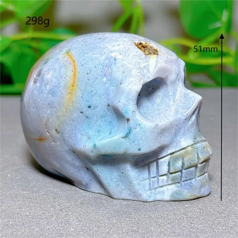Blue Ocean Jasper Skull-ToShay.org