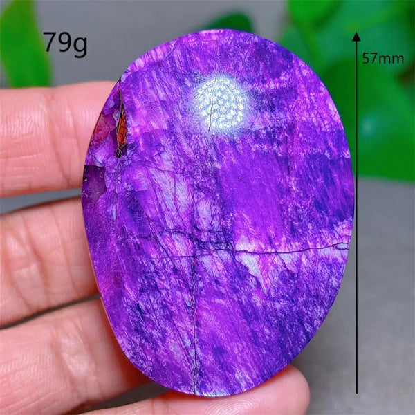 Violet Moonstone Palm Stone-ToShay.org