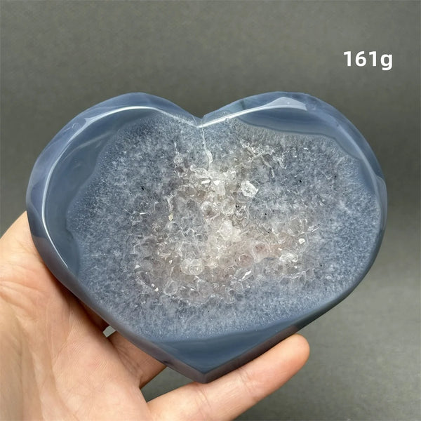 Grey Agate Geode Heart-ToShay.org