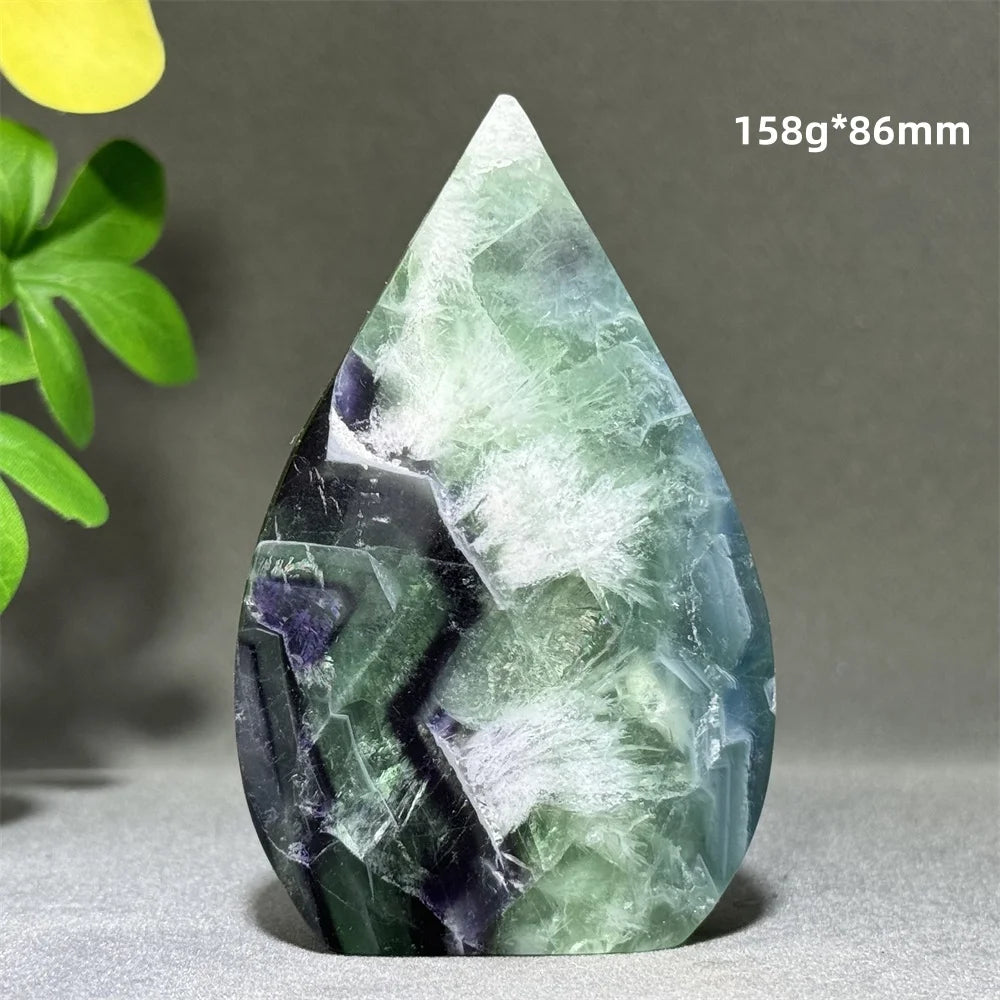 Green Feather Fluorite Torch-ToShay.org