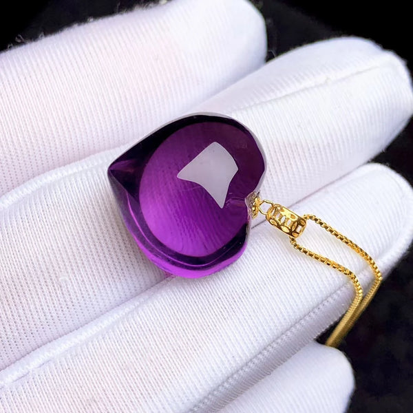 Purple Amethyst Heart Pendant-ToShay.org