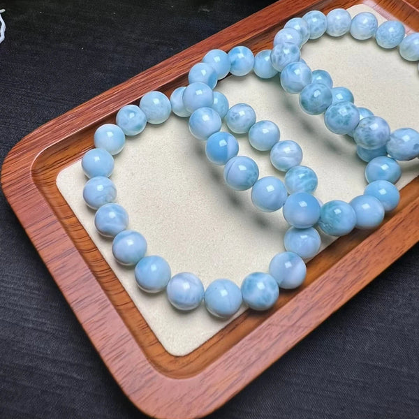 Blue Larimar Bead Bracelet-ToShay.org