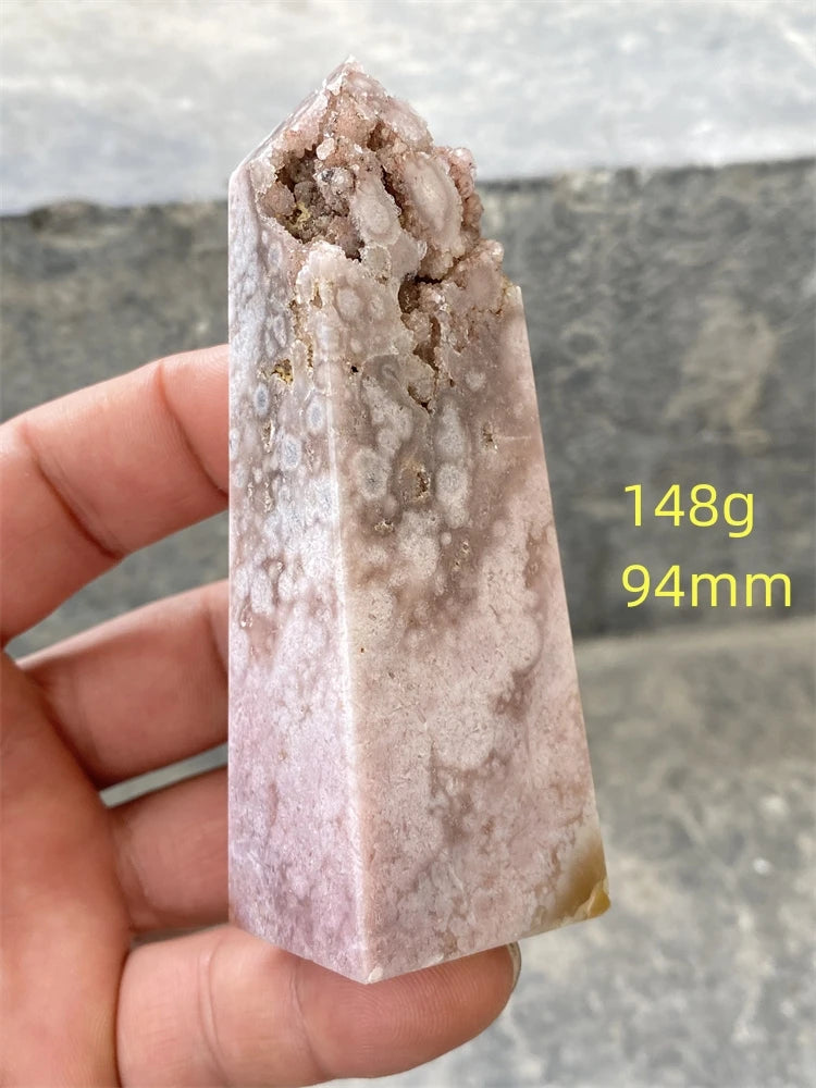Pink Amethyst Cherry Blossom Agate-ToShay.org