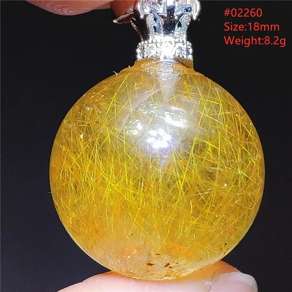 Gold Rutilated Quartz Pendant-ToShay.org