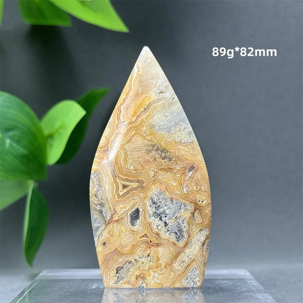 Yellow Crazy Agate Torch-ToShay.org