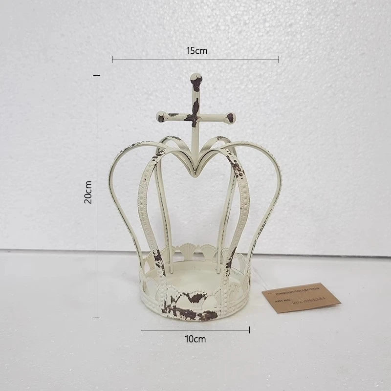 Ironwork Crown Candle Holders-ToShay.org