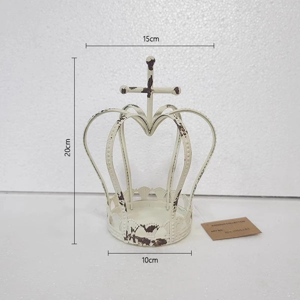 Ironwork Crown Candle Holders-ToShay.org