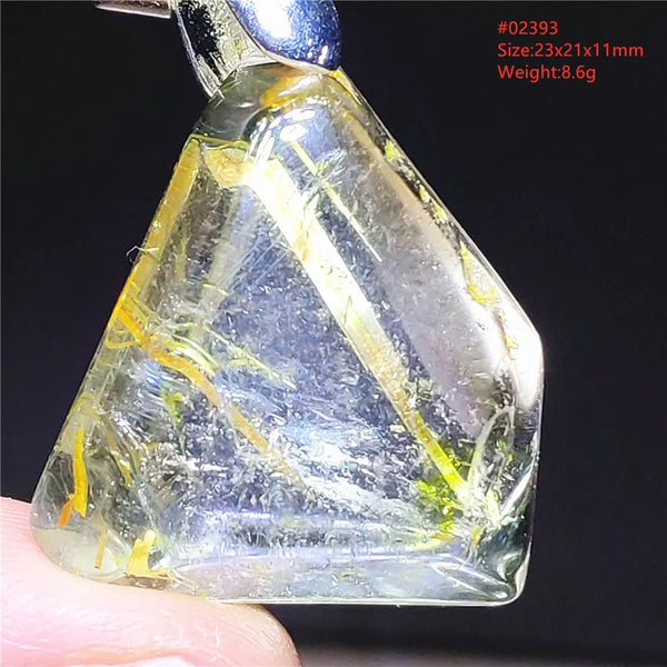 Gold Rutilated Quartz Pendant-ToShay.org