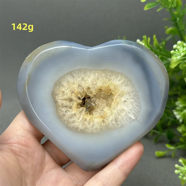 Grey Agate Geode Heart-ToShay.org