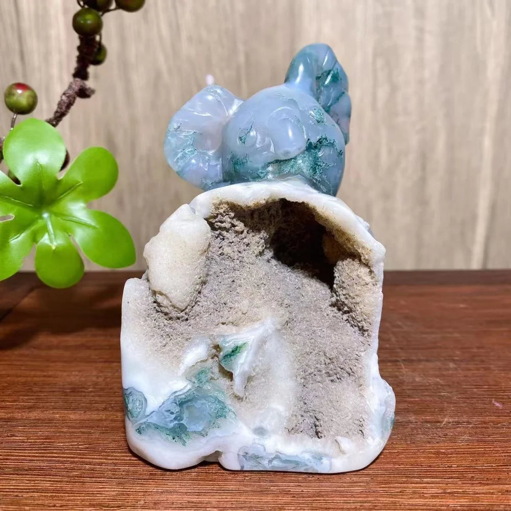 Green Moss Agate Koala-ToShay.org