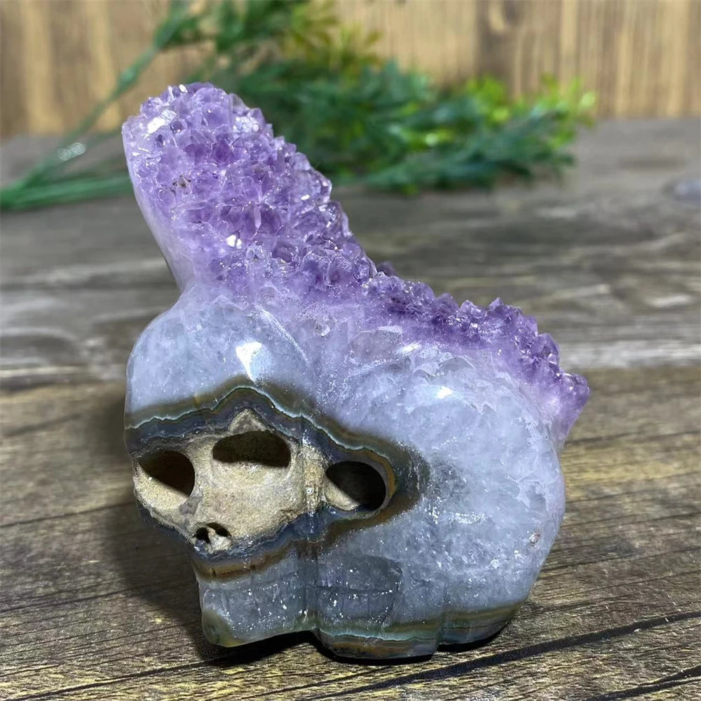 Purple Amethyst Skull Cluster-ToShay.org