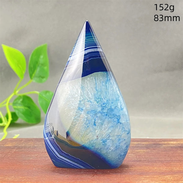 Blue Striped Agate Torch-ToShay.org
