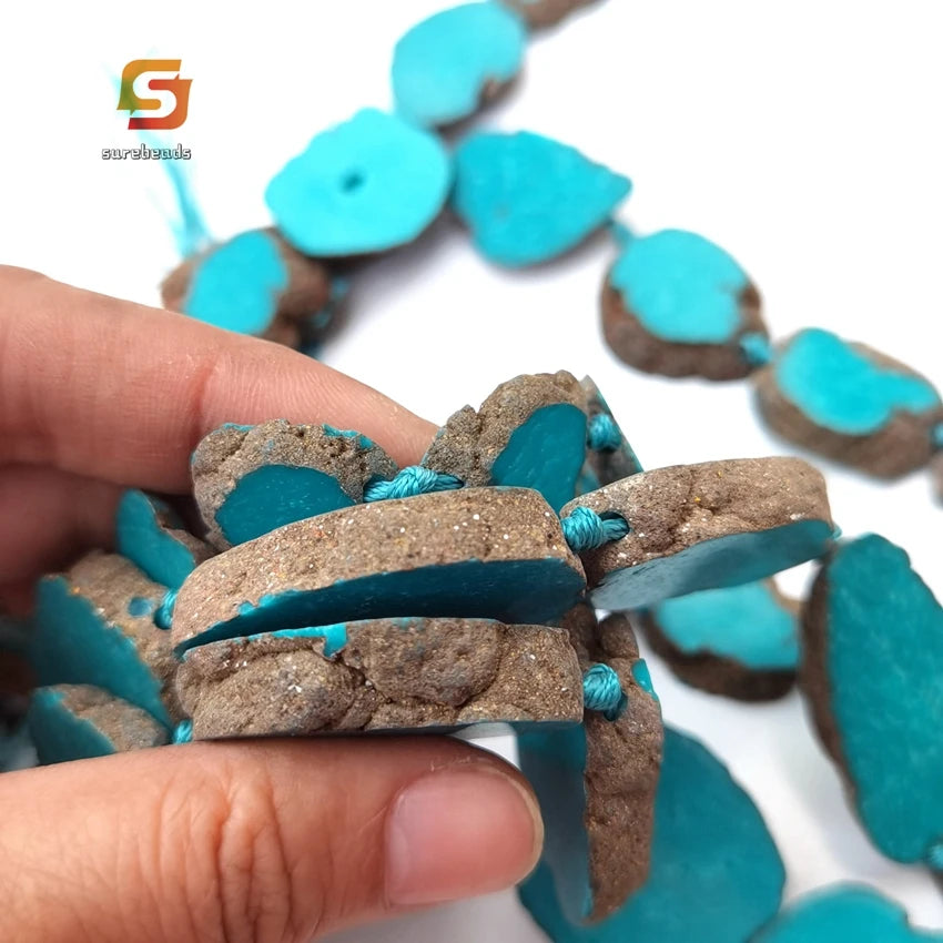 Blue Turquoise Slab Beads-ToShay.org