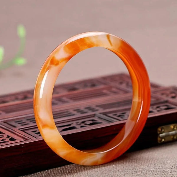 Orange Onyx Striped Bracelet-ToShay.org