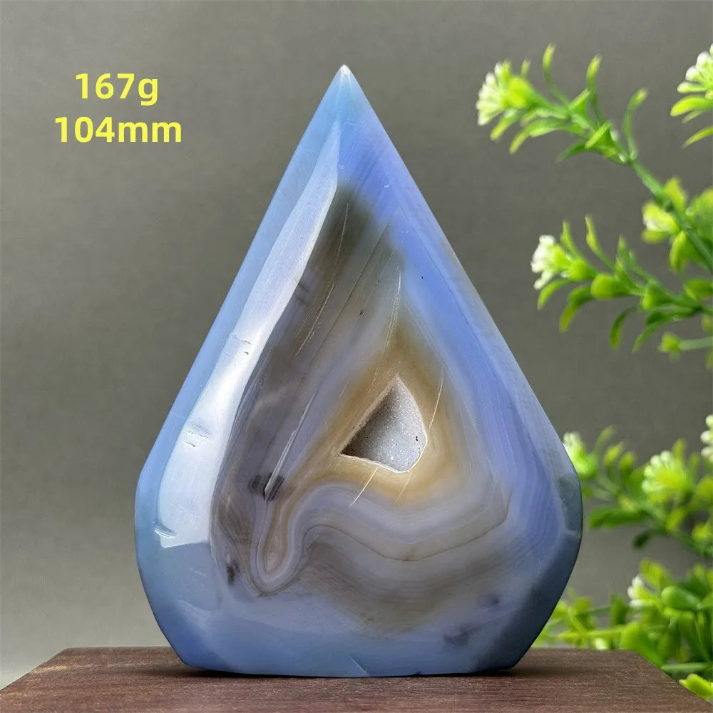 Blue Agate Geode Torch-ToShay.org