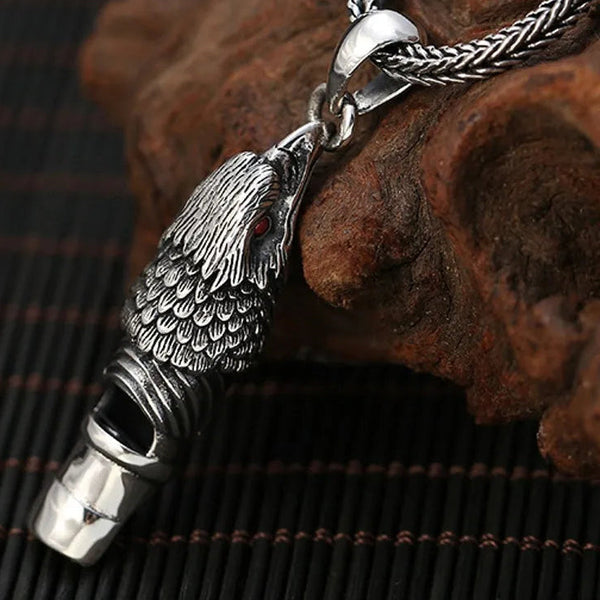 Silver Eagle Whistle Pendant-ToShay.org
