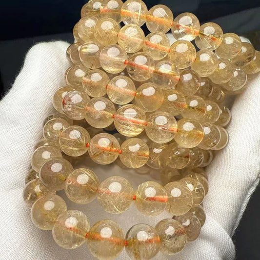 Gold Rutilated Quartz Beads-ToShay.org