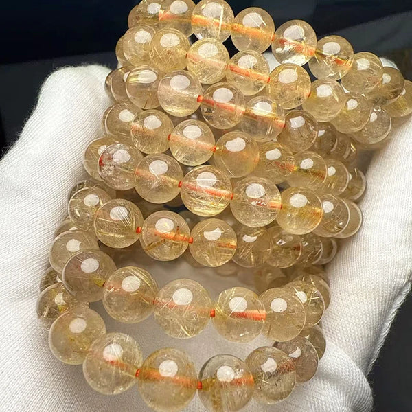 Gold Rutilated Quartz Beads-ToShay.org