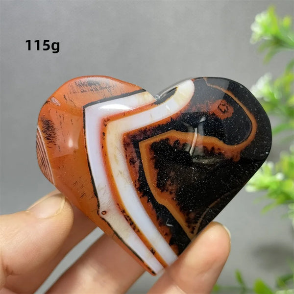Red Striped Agate Heart-ToShay.org