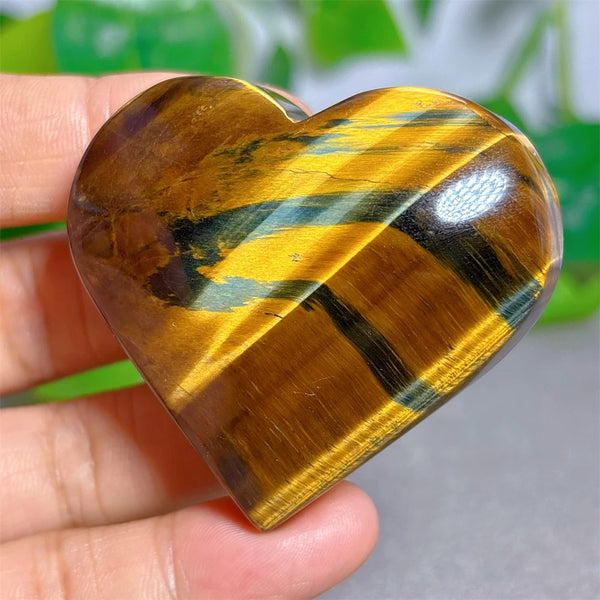 Yellow Blue Tiger Eye Heart-ToShay.org