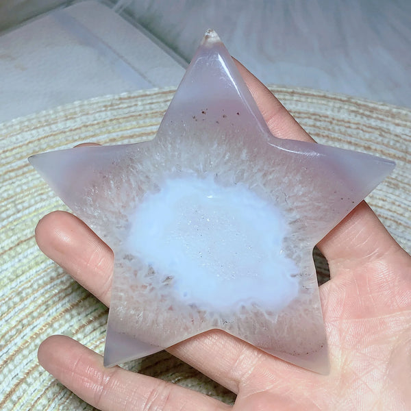 Grey Druzy Agate Star-ToShay.org