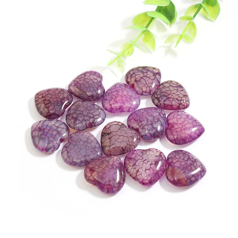 Mixed Dragon Vein Agate Hearts-ToShay.org
