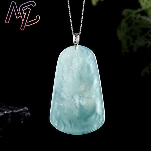 Blue Jadeite Dragon Pendant-ToShay.org