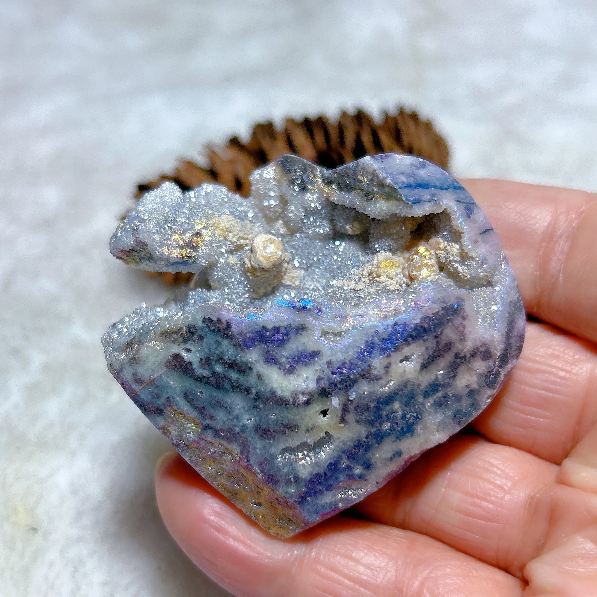 Purple Aura Sphalerite Heart-ToShay.org