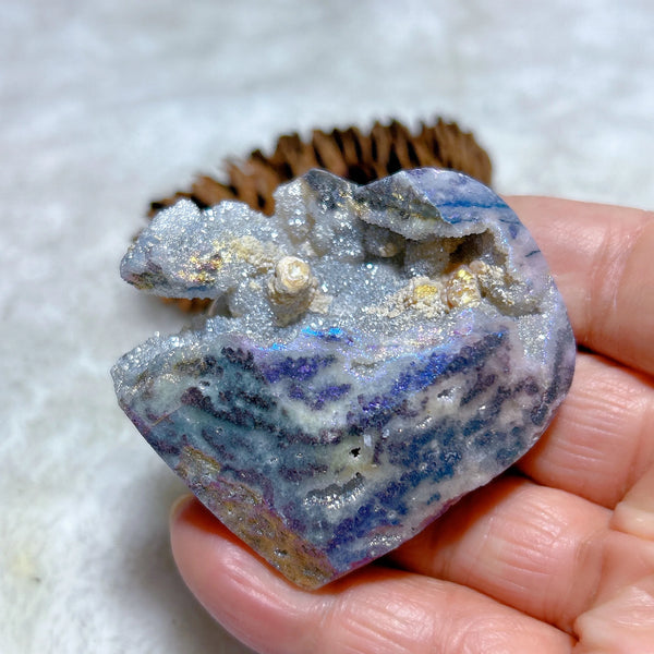 Purple Aura Sphalerite Heart-ToShay.org