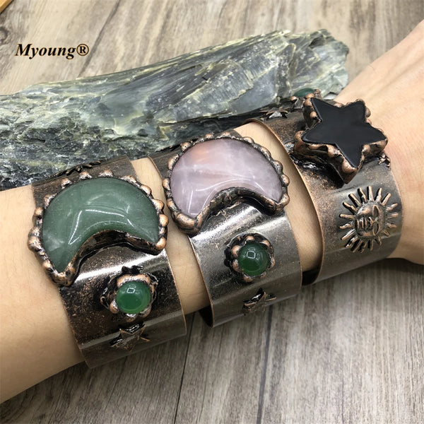 Mixed Crystal Cuff Bracelets-ToShay.org