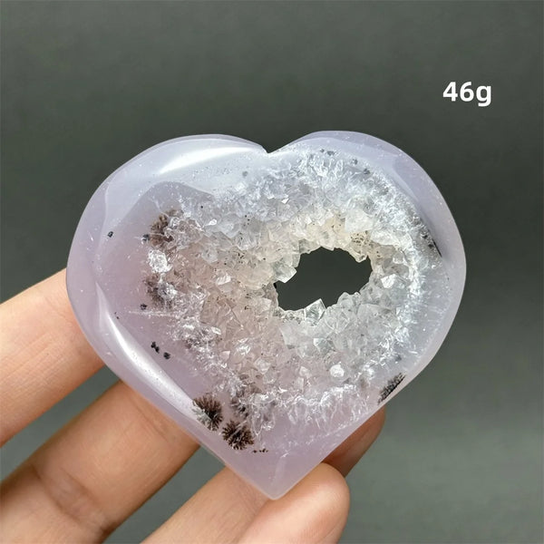 Grey Agate Geode Heart-ToShay.org