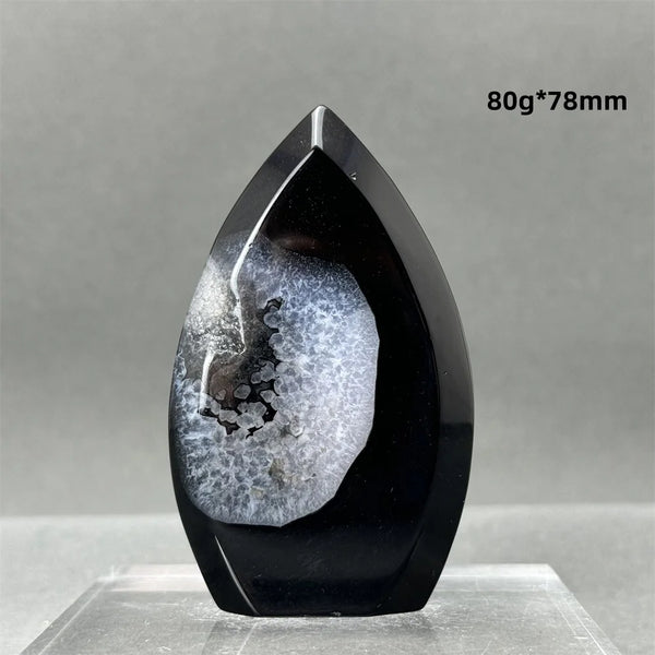 Black Agate Geode Torch-ToShay.org